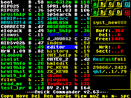 F (Full): the entries past the catalogue's end are shown too