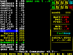 The scrollbar and the Keep mode (K); Pentagon 512K