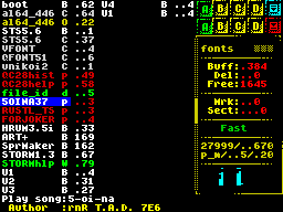 The player unpacks a Hrust-packed tune itself (.p)